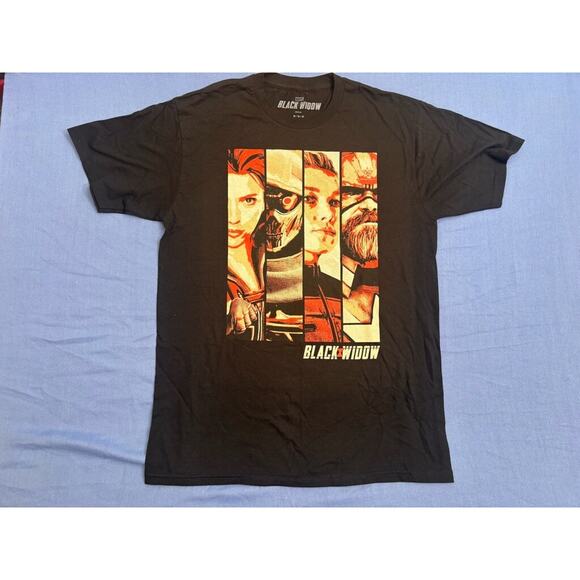 Men's Marvel Black Widow T-shirt, Size M, Black - Picture 1 of 9